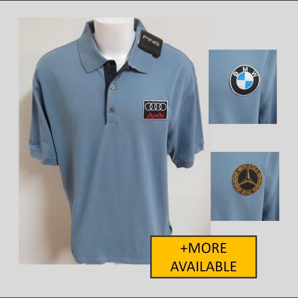 New XL Blue Ping Mens Cotton #D14 Golf Polo